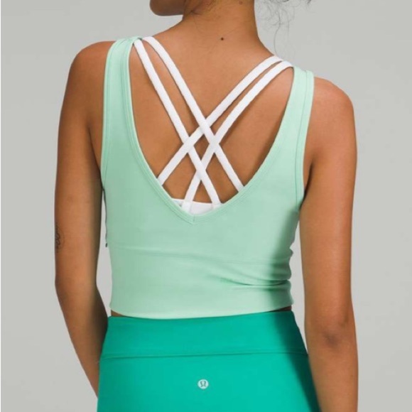 Lululemon Power Pivot Everlux Tank Top *Motif Wild Mint - Picture 3 of 10